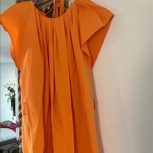 Elegant Orange Midi Dress
